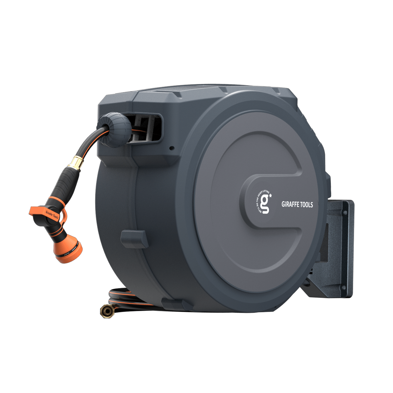 Retractable Garden Hose Reel-1/2in-130ft Metal Bracket